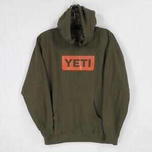 Yeti Hoodie Mens XL Green Sweatshirt Outdoor Casual Heavyweight Fall Winter